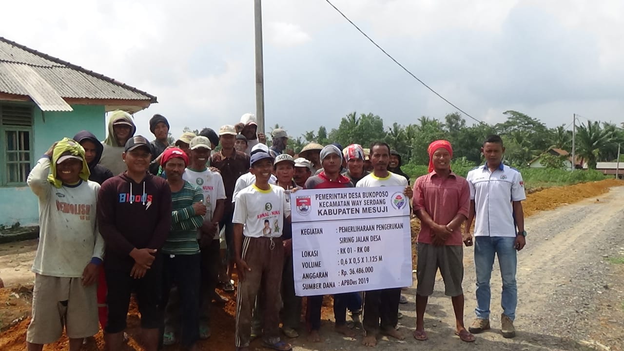 Desa Buko poso Realisasikan Program Padat Karya 30,45 Persen Dana Desa